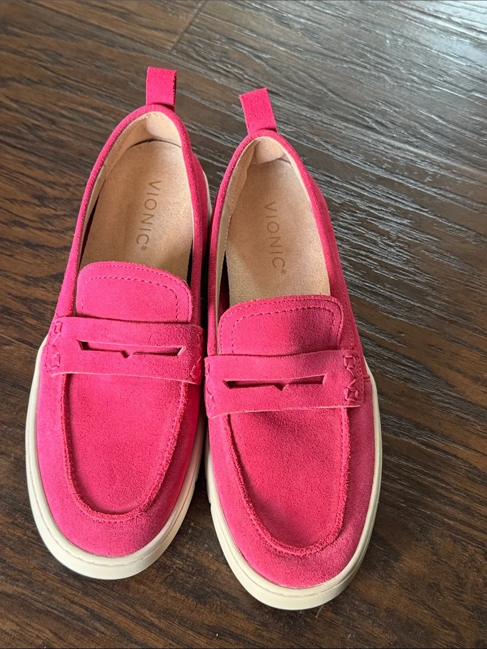 Vionic Magenta Pink 🩷 Suede Penny Loafers - Picture 3 of 13